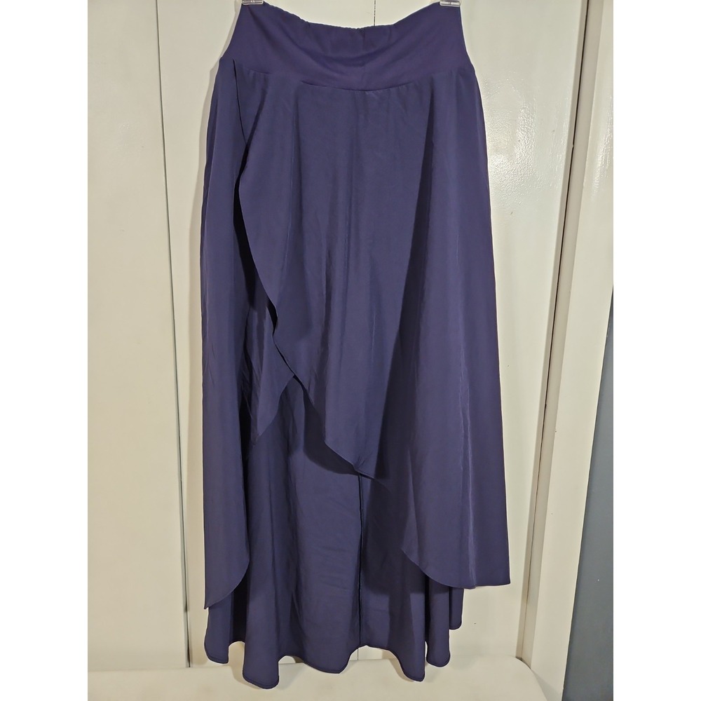 Halara Breezeful Maxi Skirt/Shorts Small 24W Blue High-Low Ruffle Quick Dry(1982